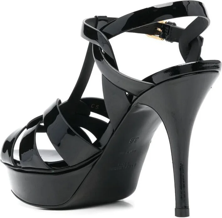 Saint Laurent Tribute Leather Sandals - Image 2
