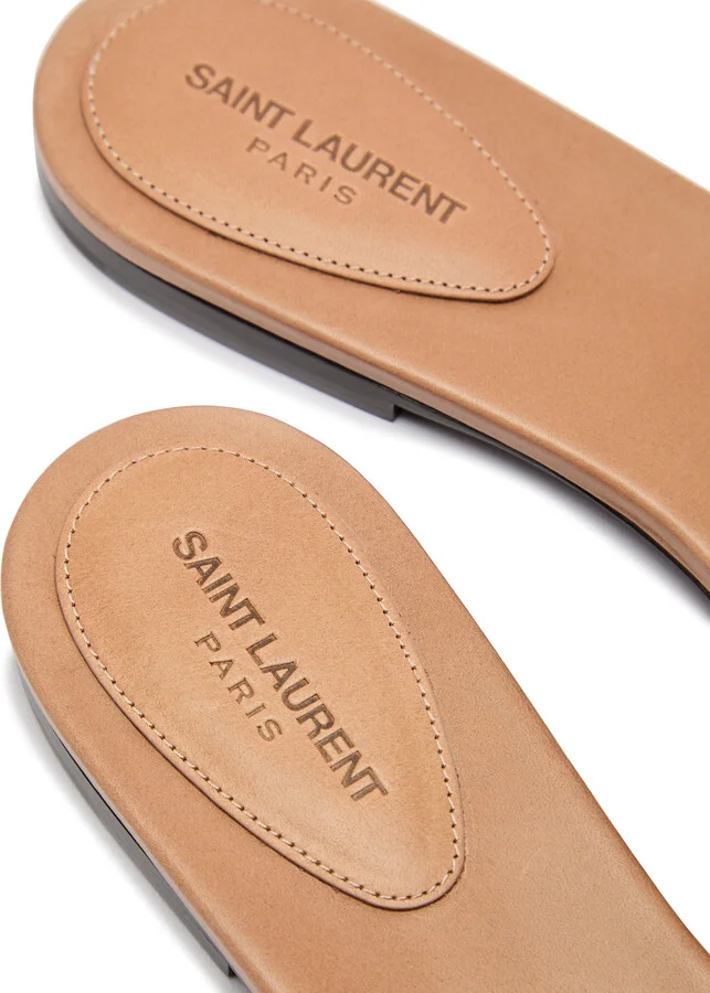 Saint Laurent Tribute Leather Sliders - Image 4