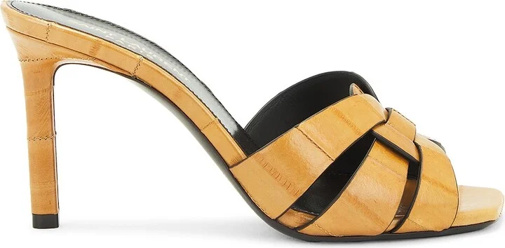 Saint Laurent Tribute Mule Sandal in Brown