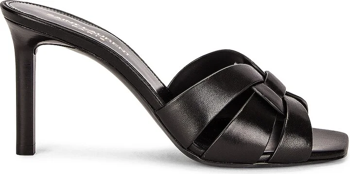 Saint Laurent Tribute Mules in Black
