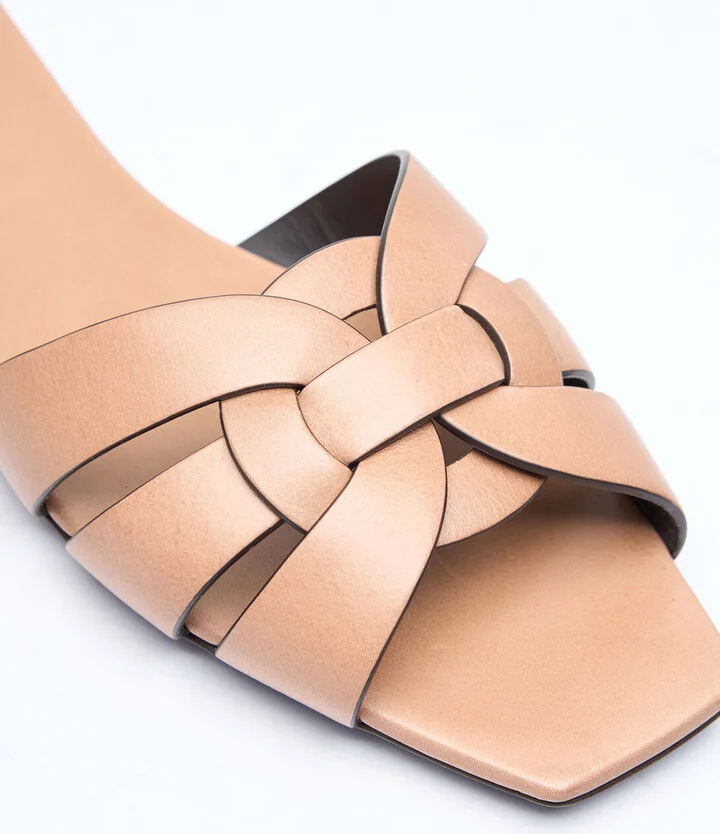 Saint Laurent Tribute Sandals - Woman Sandals Beige Eu - 36 - Image 2
