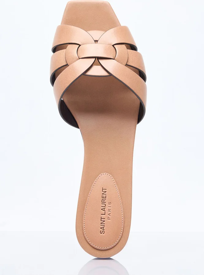 Saint Laurent Tribute Sandals - Woman Sandals Beige Eu - 36 - Image 7