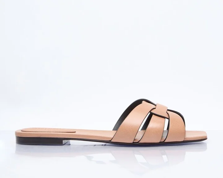 Saint Laurent Tribute Sandals - Woman Sandals Beige Eu - 36