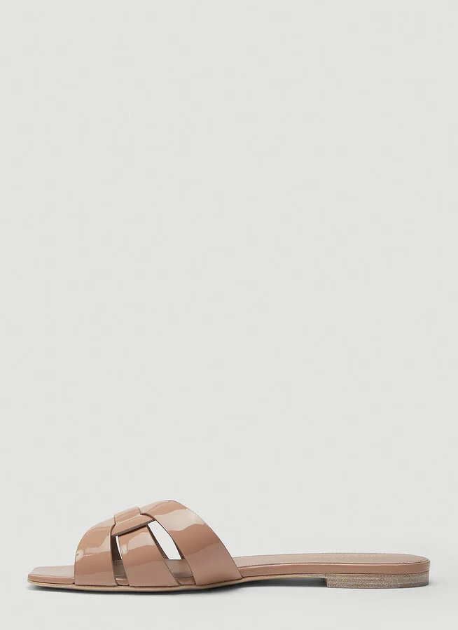 Saint Laurent Tribute Slides - Woman Slides Beige Eu - 39 - Image 3