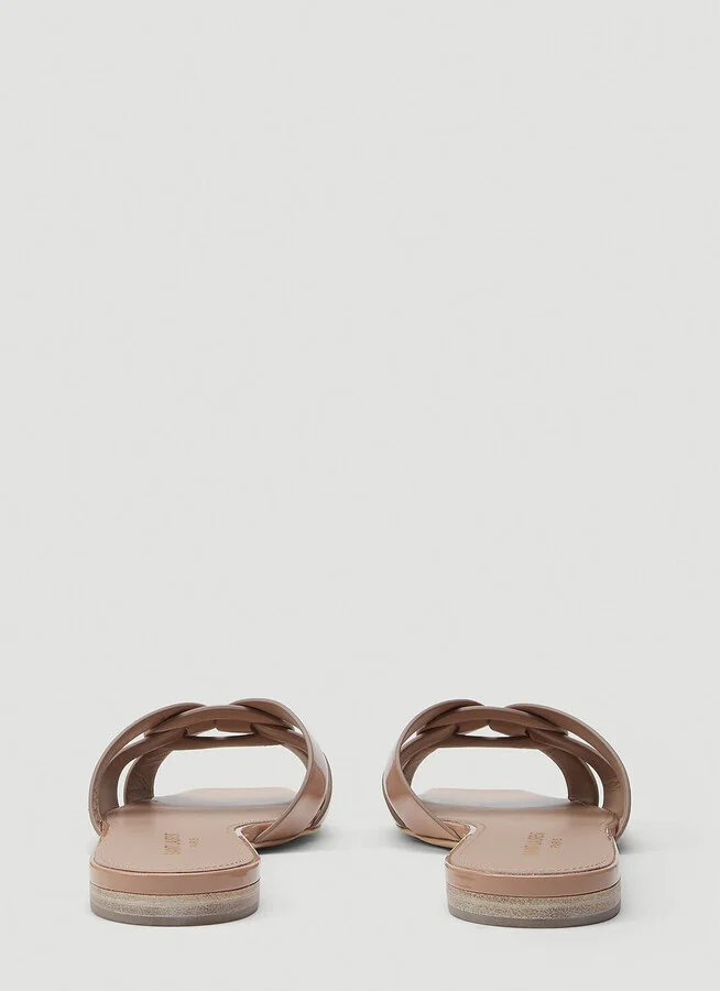 Saint Laurent Tribute Slides - Woman Slides Beige Eu - 39 - Image 4