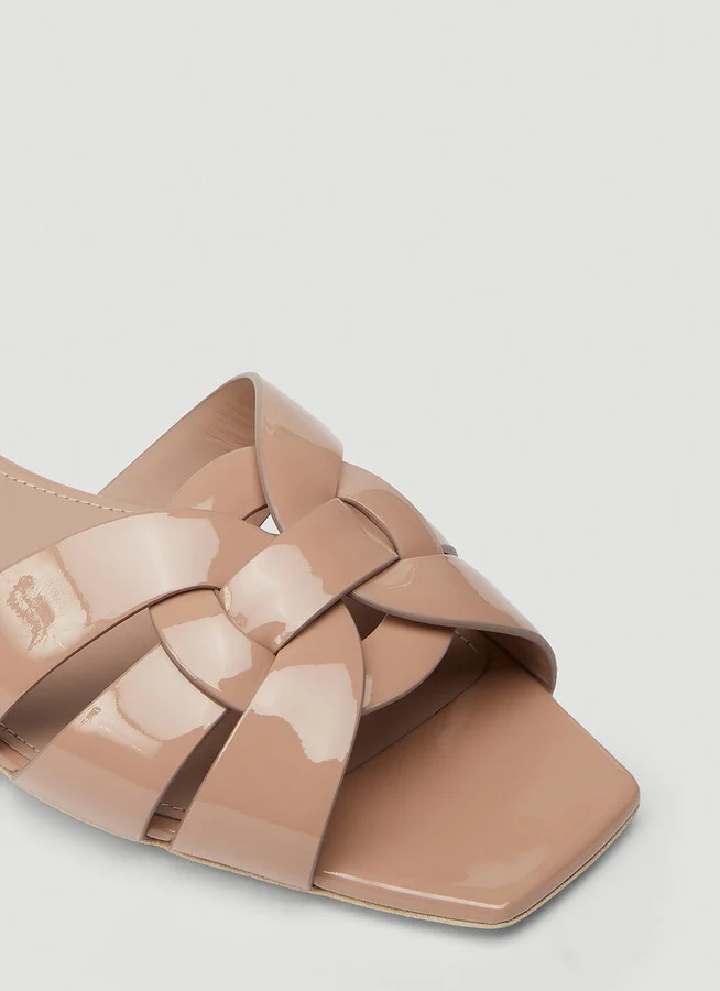 Saint Laurent Tribute Slides - Woman Slides Beige Eu - 39 - Image 5