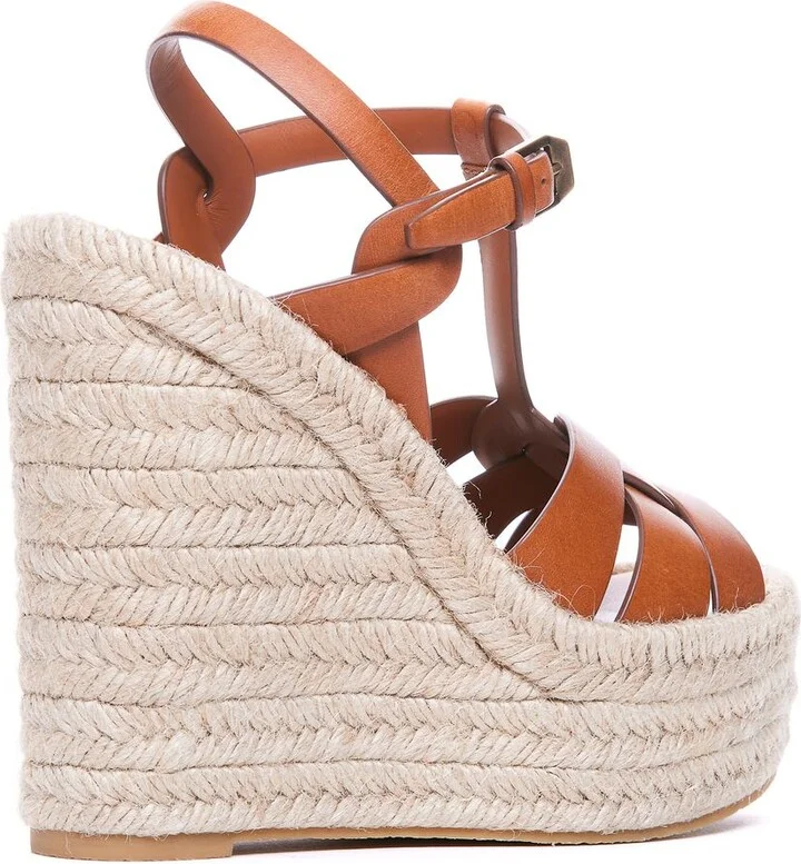 Saint Laurent Tribute Wedge Espadrilles - Image 2