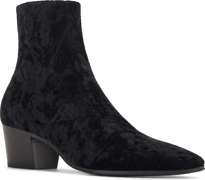 Saint Laurent Vassili 60 Zipped Boot in Black - Image 2