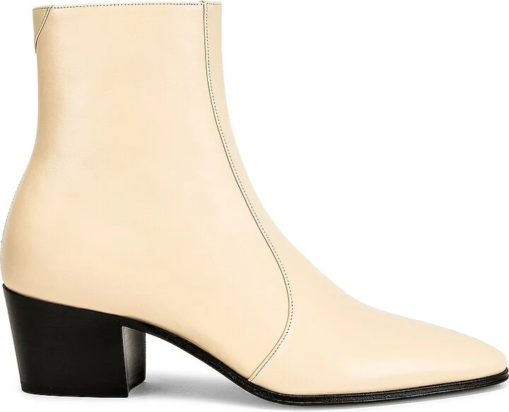 Saint Laurent Vassili Booties in Beige