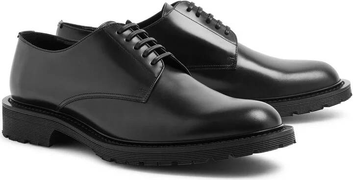 Saint Laurent Vaughn Leather Derby Shoes - Image 2