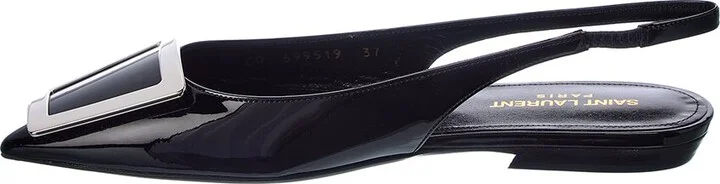 Saint Laurent Vivi Bow Patent Slingback Flat - Image 2