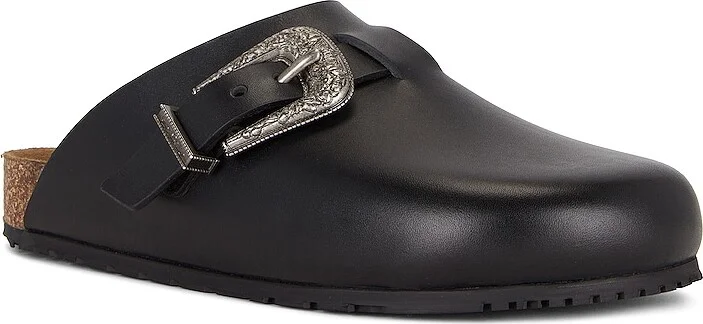 Saint Laurent Western Buckles Mule in Black - Image 2