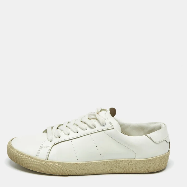 Saint Laurent White Leather Court Classic Sneakers Size 39
