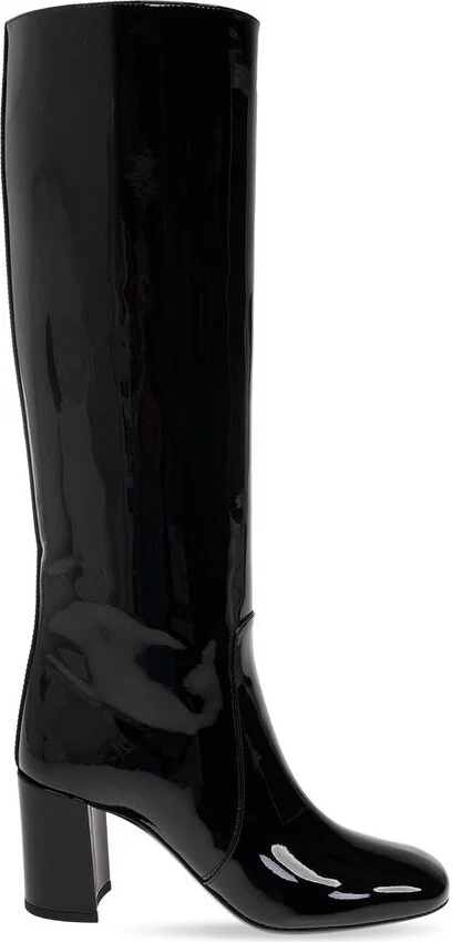 Saint Laurent Who Square Toe Heeled Boots