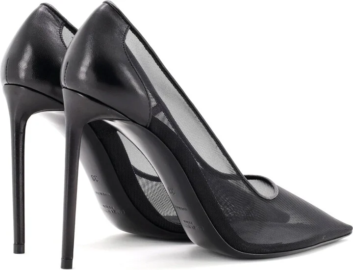 Saint Laurent Women's Anja Pumps Mesh and Leather - Image 3