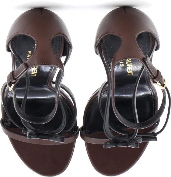 Saint Laurent Women's Cassandra Heeled Sandals Leather 100 - Image 2