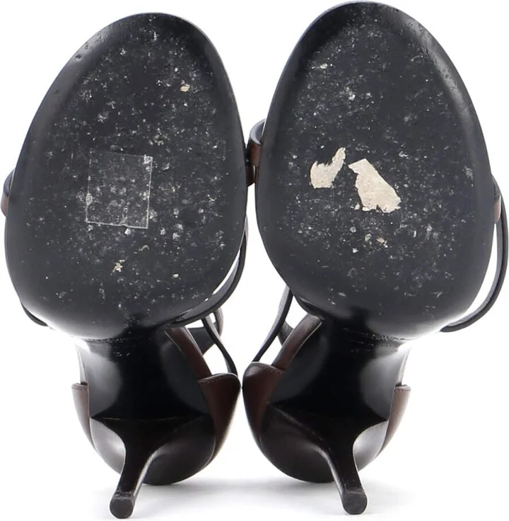 Saint Laurent Women's Cassandra Heeled Sandals Leather 100 - Image 4