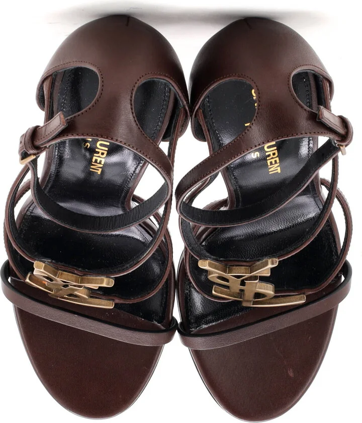 Saint Laurent Women's Cassandra Heeled Sandals Leather 100 - Image 2