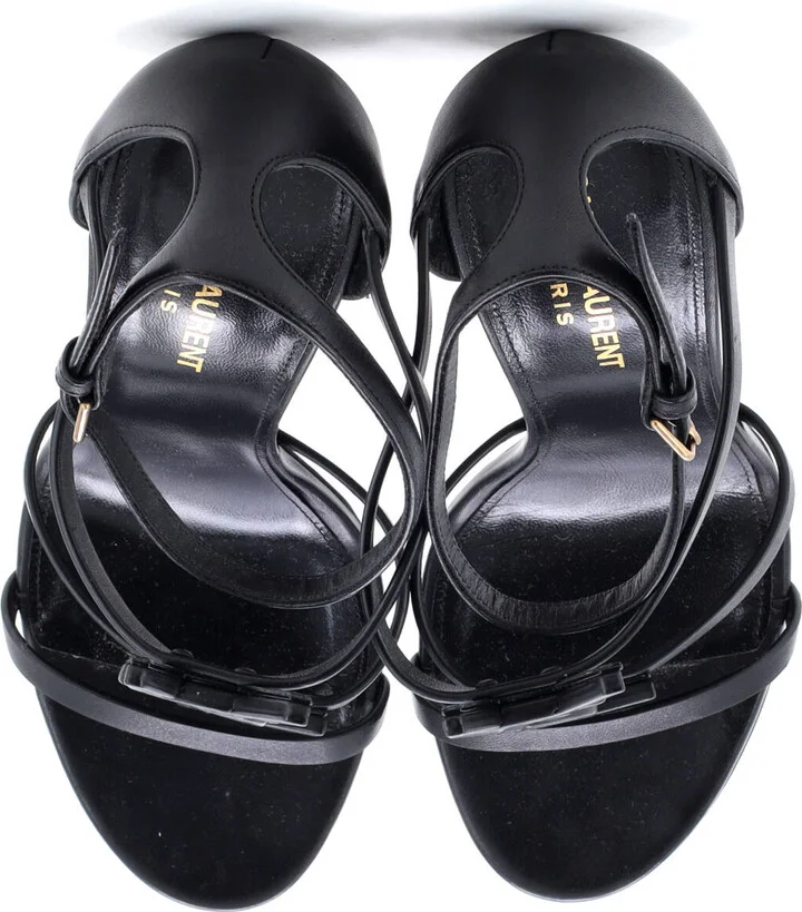 Saint Laurent Women's Cassandra Heeled Sandals Leather 100 - Image 2