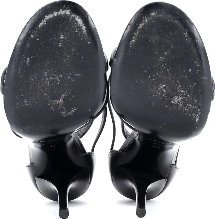 Saint Laurent Women's Cassandra Heeled Sandals Leather 100 - Image 4