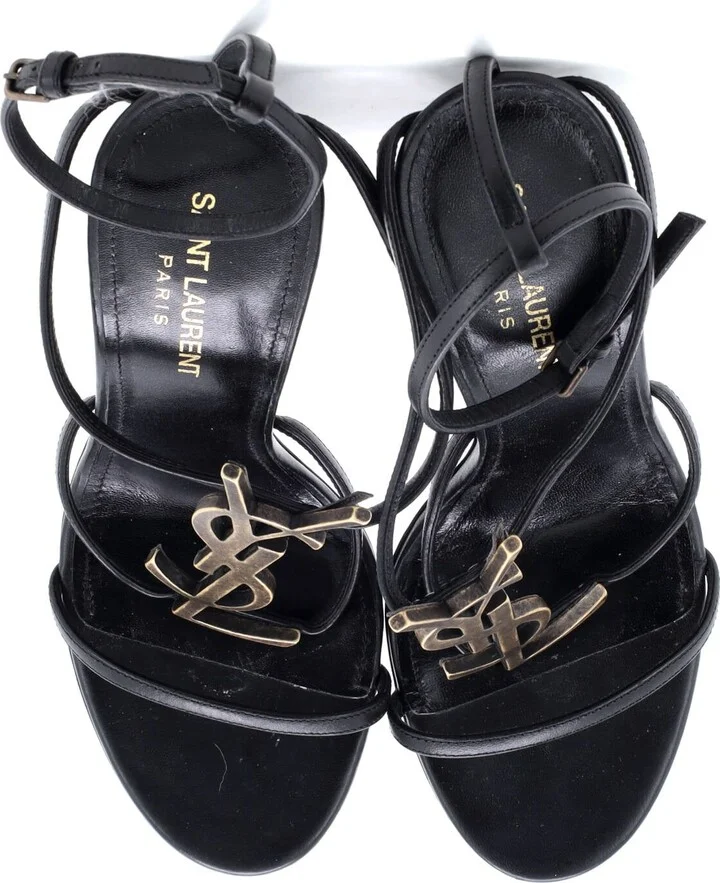 Saint Laurent Women's Cassandra Heeled Sandals Leather 100 - Image 2