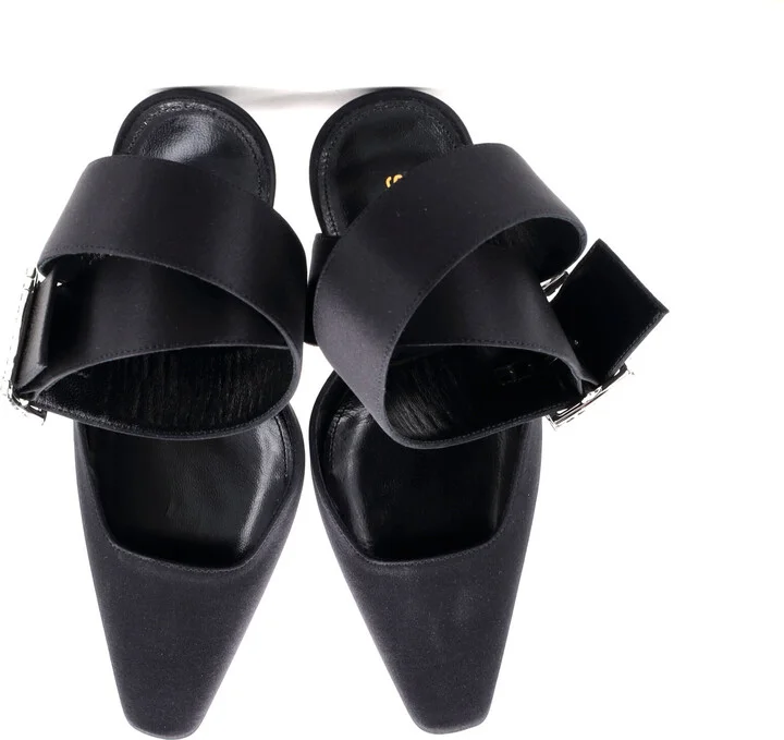 Saint Laurent Women's Claude Ankle Strap Pumps Satin - Image 2
