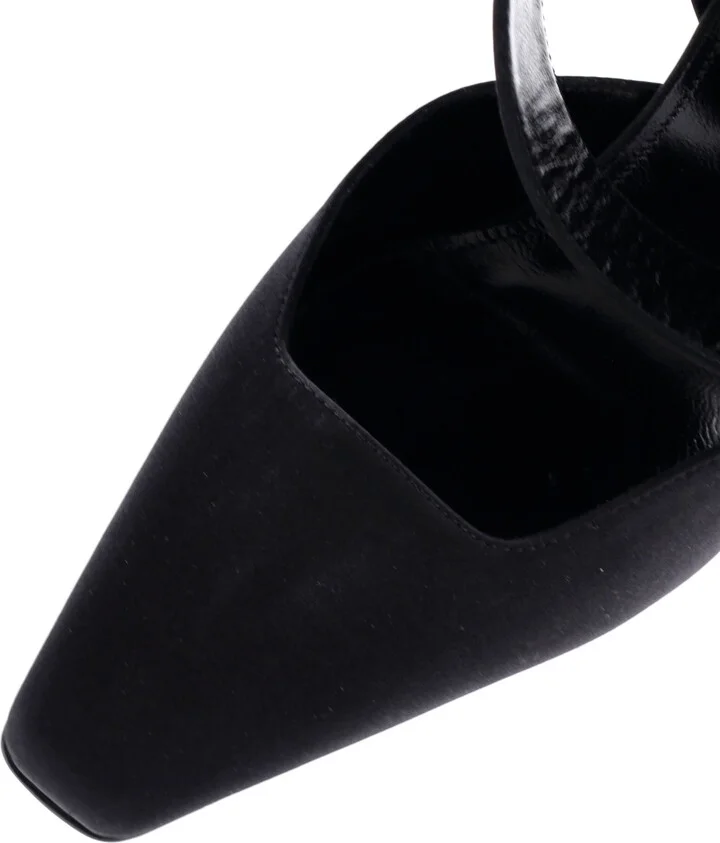 Saint Laurent Women's Claude Ankle Strap Pumps Satin - Image 5