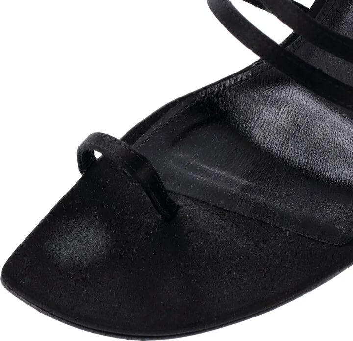 Saint Laurent Women's Jerry Sandals Satin with Crystals 110 - Image 5