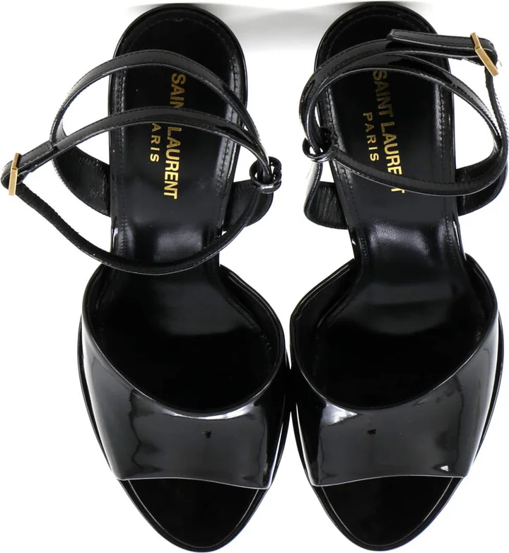 Saint Laurent Women's Jodie Platform Heeled Sandals Patent - Image 2