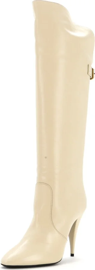 Saint Laurent Women's Koller Over the Knee Boots Leather