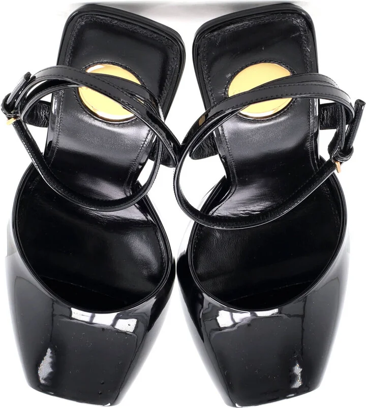 Saint Laurent Women's La Scandale Heeled Sandals Patent 110 - Image 2