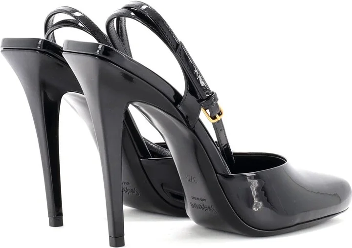 Saint Laurent Women's La Scandale Heeled Sandals Patent 110 - Image 3