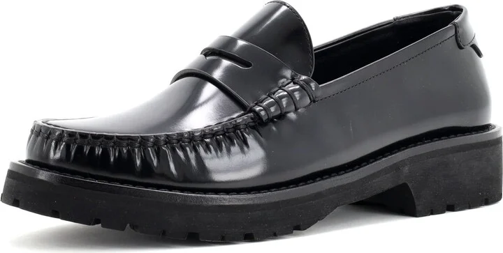 Saint Laurent Women's Le Monogram Penny Loafers Leather