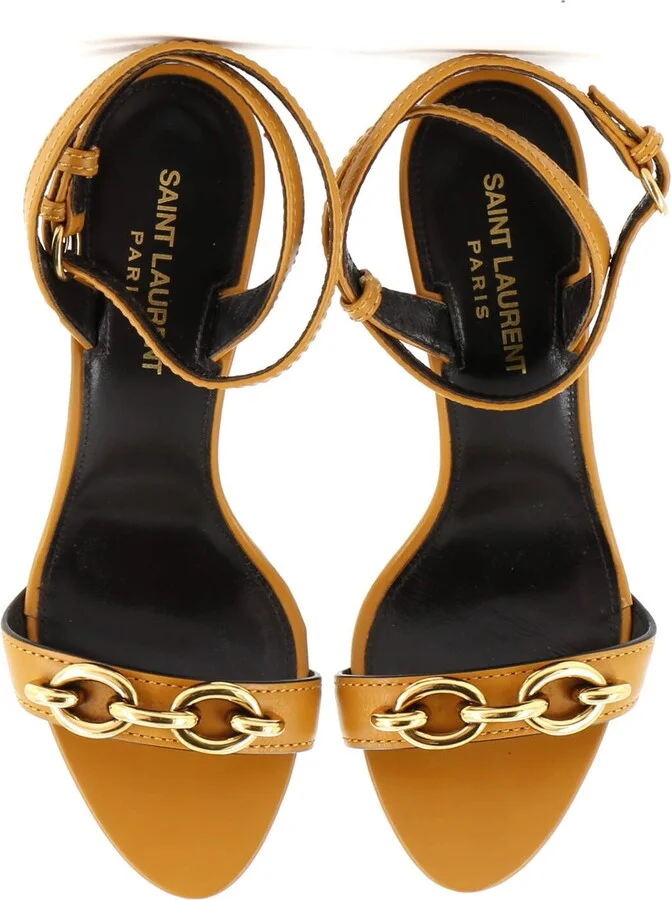 Saint Laurent Women's Maillon Heeled Sandals Leather - Image 2