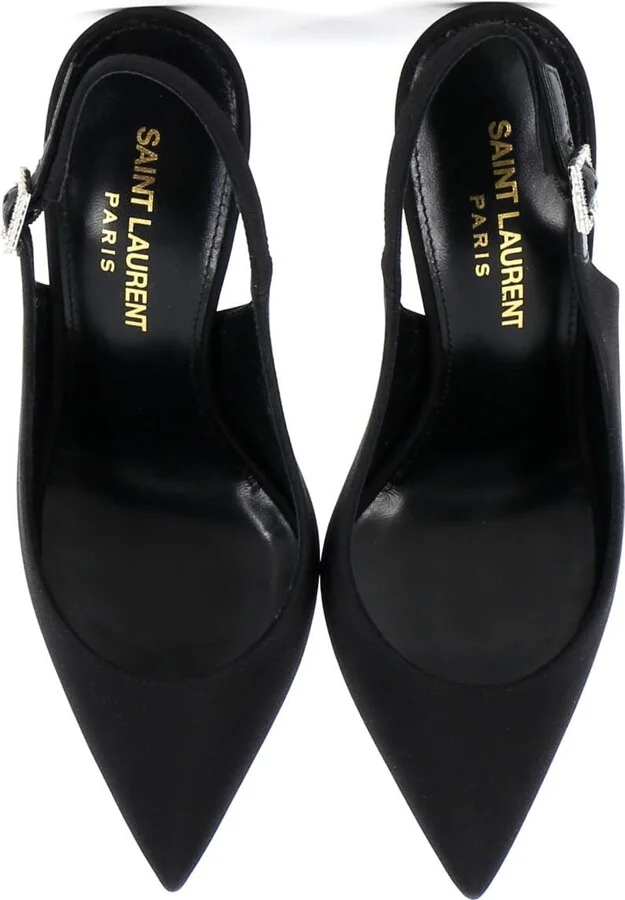 Saint Laurent Women's Opyum Slingback Pumps Silk Crepe 110 - Image 2
