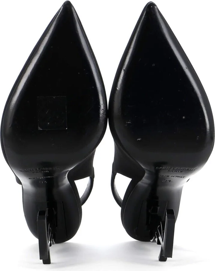 Saint Laurent Women's Opyum Slingback Pumps Silk Crepe 110 - Image 4