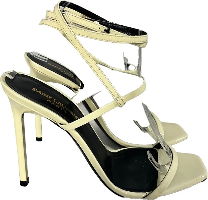 Saint Laurent Women's Patent Amber Strappy High-Heeled Sandal (Authentic Pre- Loved)