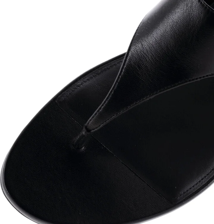 Saint Laurent Women's Ring Flat Sandals Leather - Image 5