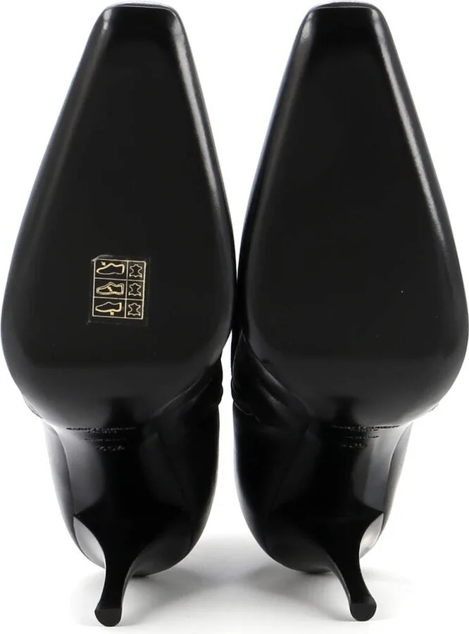 Saint Laurent Women's Tom Ankle Boots Leather with Crystal Buckle - Image 4