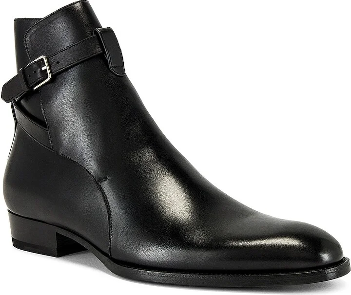 Saint Laurent Wyatt 30 Boot in Black - Image 2