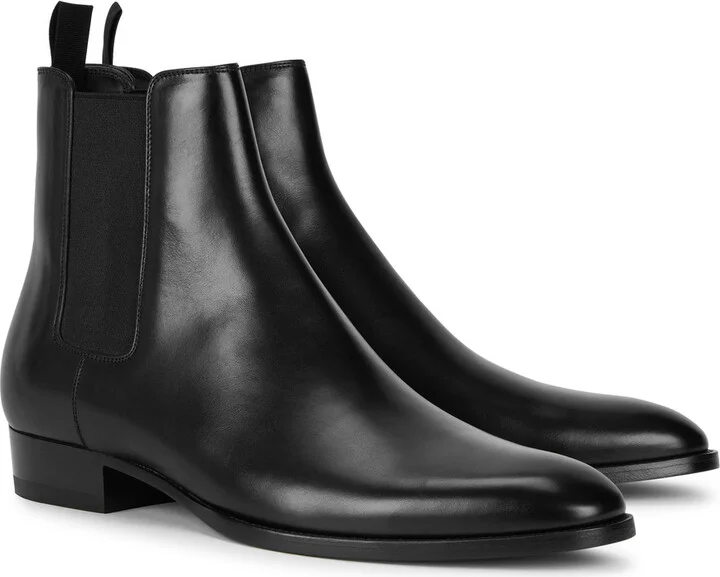 Saint Laurent Wyatt 30 Leather Chelsea Boots - Image 2