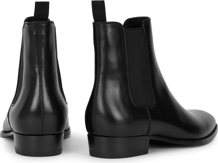 Saint Laurent Wyatt 30 Leather Chelsea Boots - Image 3