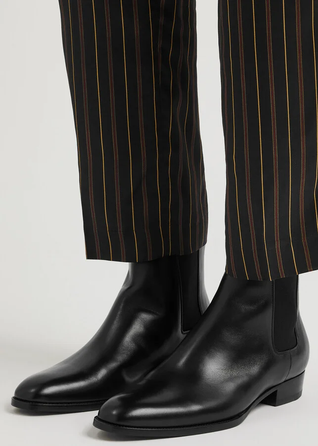 Saint Laurent Wyatt 30 Leather Chelsea Boots - Image 5