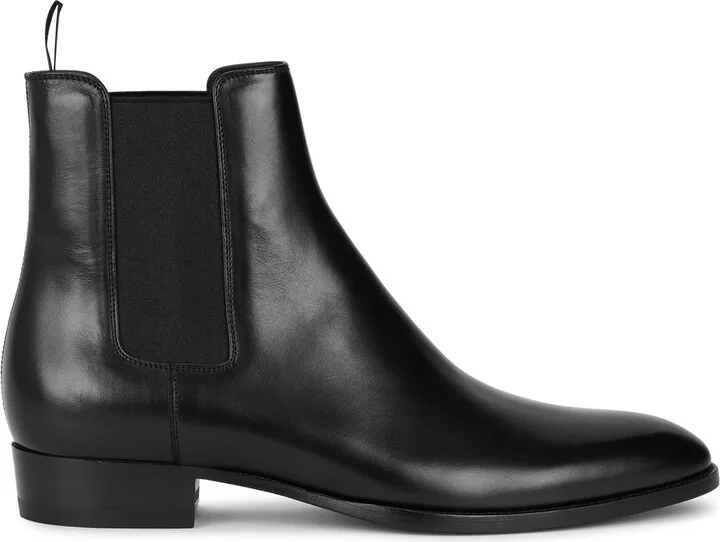 Saint Laurent Wyatt 30 Leather Chelsea Boots