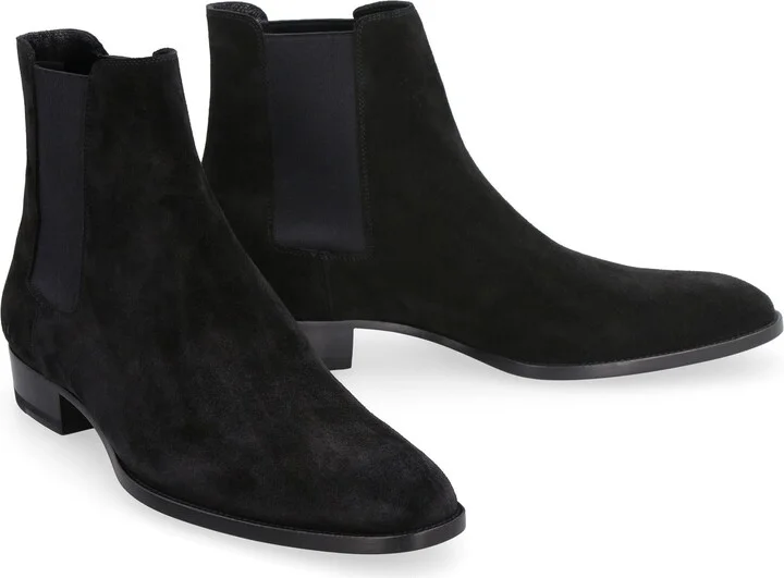 Saint Laurent Wyatt 30 Suede Chelsea Boots - Image 3