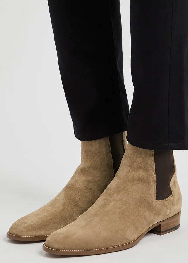Saint Laurent Wyatt 30 Suede Chelsea Boots - Image 5