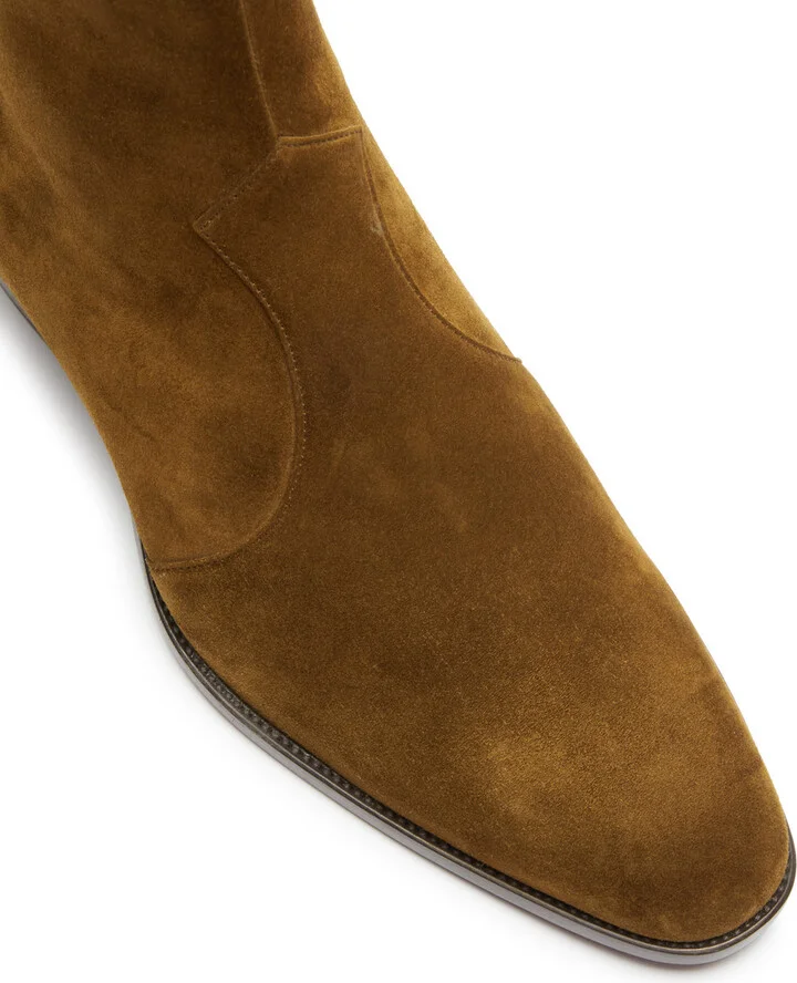 Saint Laurent Wyatt 40 Suede Ankle Boots - Image 4