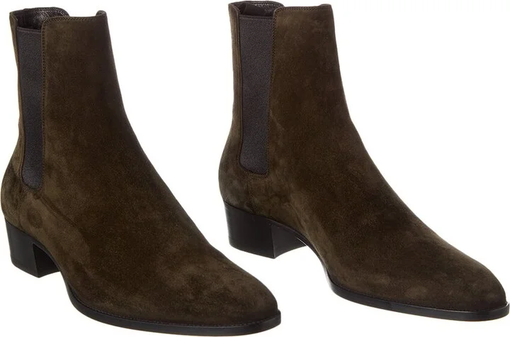 Saint Laurent Wyatt 40 Suede Chelsea Boot (Authentic Pre-Loved)