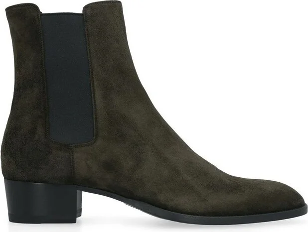 Saint Laurent Wyatt Block Heel Chelsea Boots
