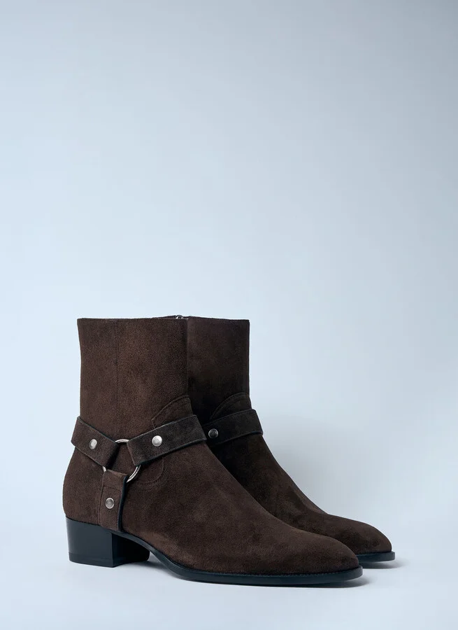 Saint Laurent Wyatt Harness Boots - Man Boots Brown Eu - 43 - Image 2